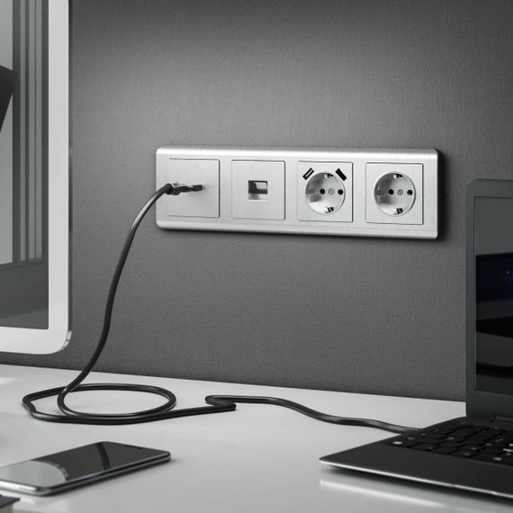 Накладка Werkel для розетки HDMI серебряный рифленый WL09-HDMI-CP 4690389128318