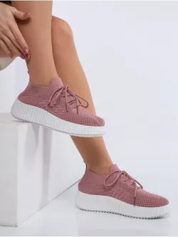 Слипоны на высокой подошве мокасины летние текстильные