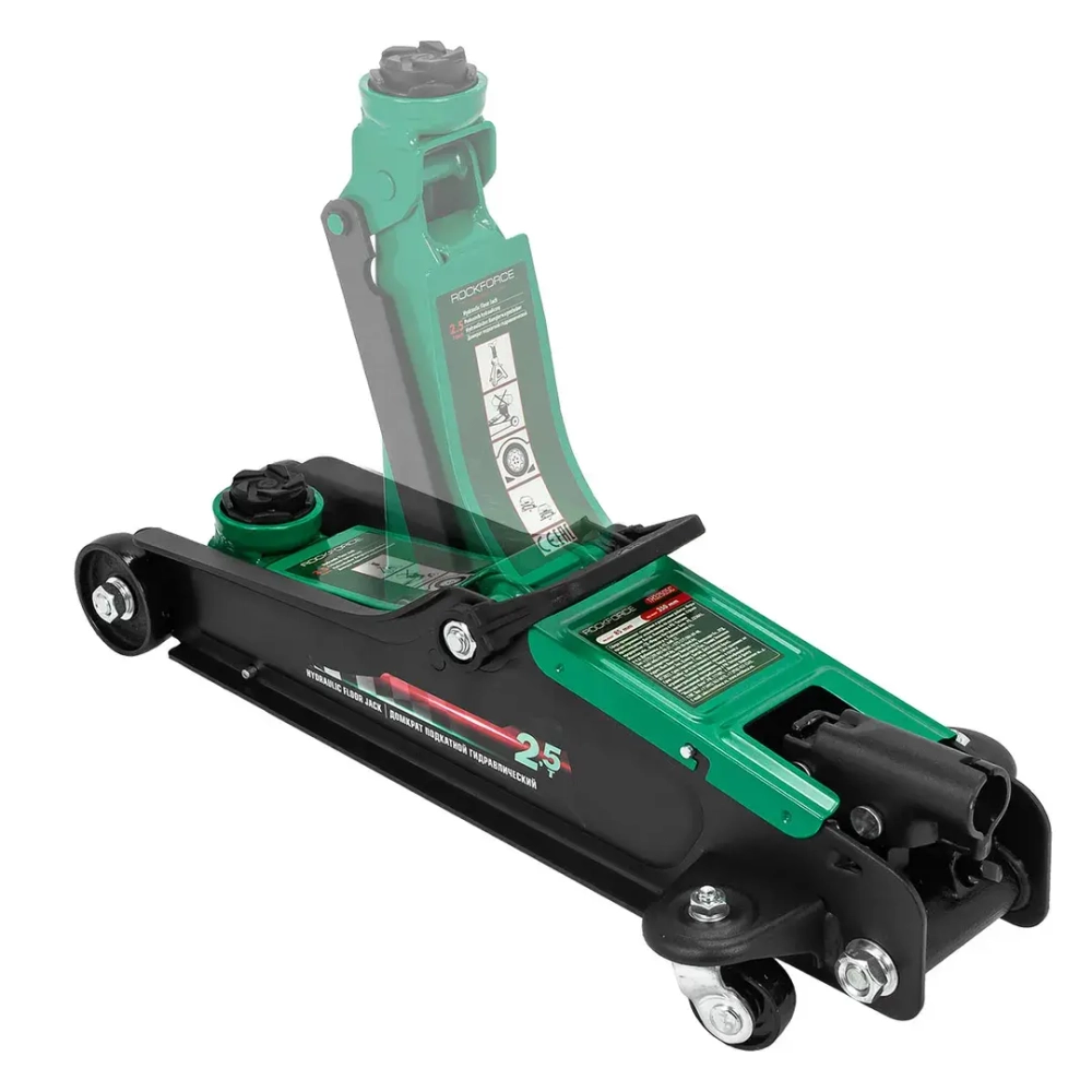 Домкрат подкатной гидравлический 2.5т (h min 85мм, h max 350мм) в кейсе RockForce##Rock FORCE RF-TH32505C