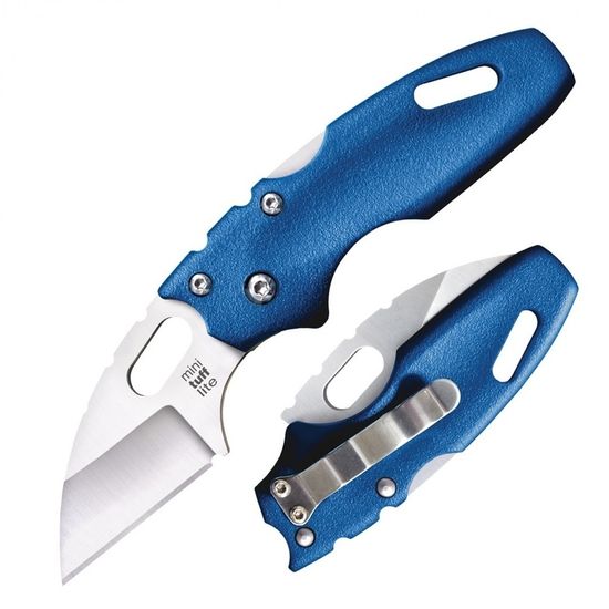 Складной нож Cold Steel 20MTB Mini Tuff Lite Plain Edge Blue c клинком из стали 4034 Stainless Steel, рукоять Grivory (Griv-Ex)