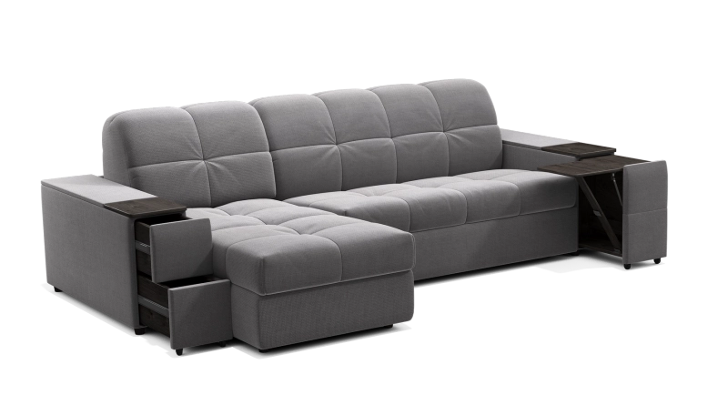 Угловой диван-кровать Ладья 10 с оттоманкой v1