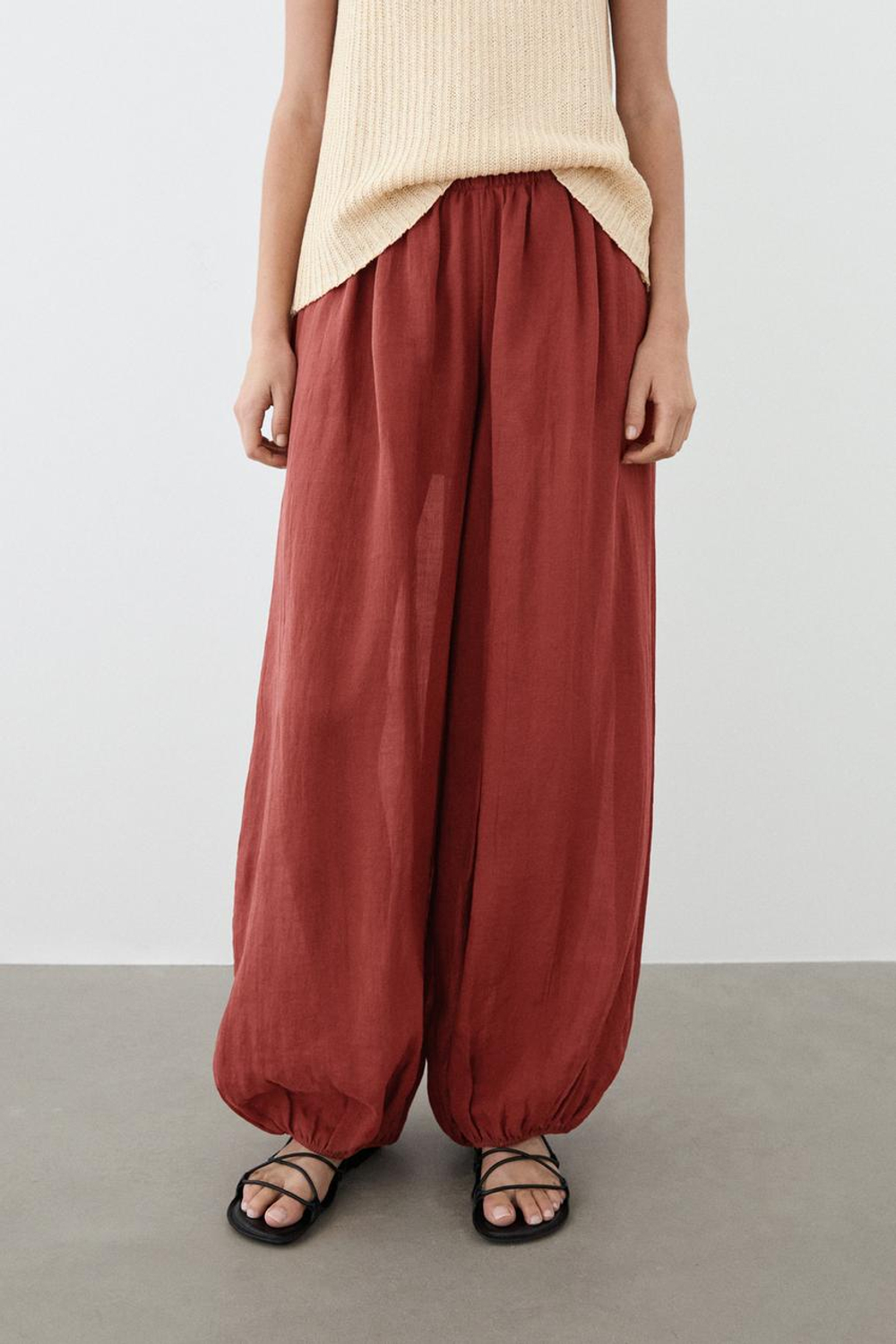 Massimo Dutti Свободные брюки-саруэль, черепичный