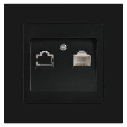 Розетка Intro Accent 6-303-05 информационная RJ45 IP20 СУ антрацит