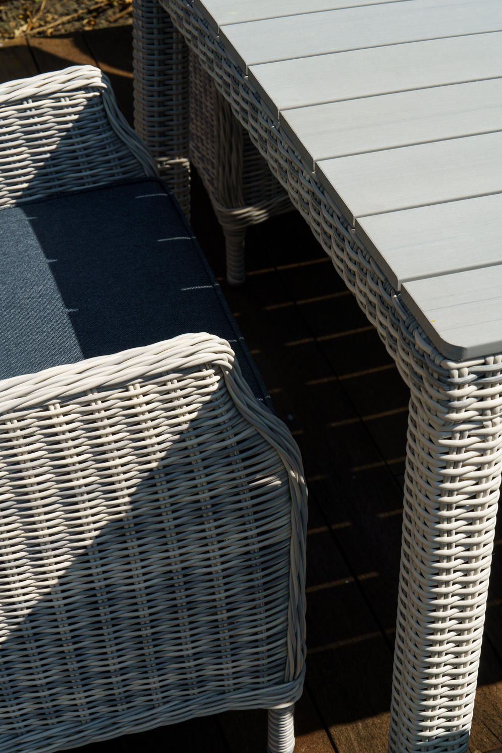 Обеденный стол  из искусственного ротанга ВЕНЕЦИЯ 230 (серый)