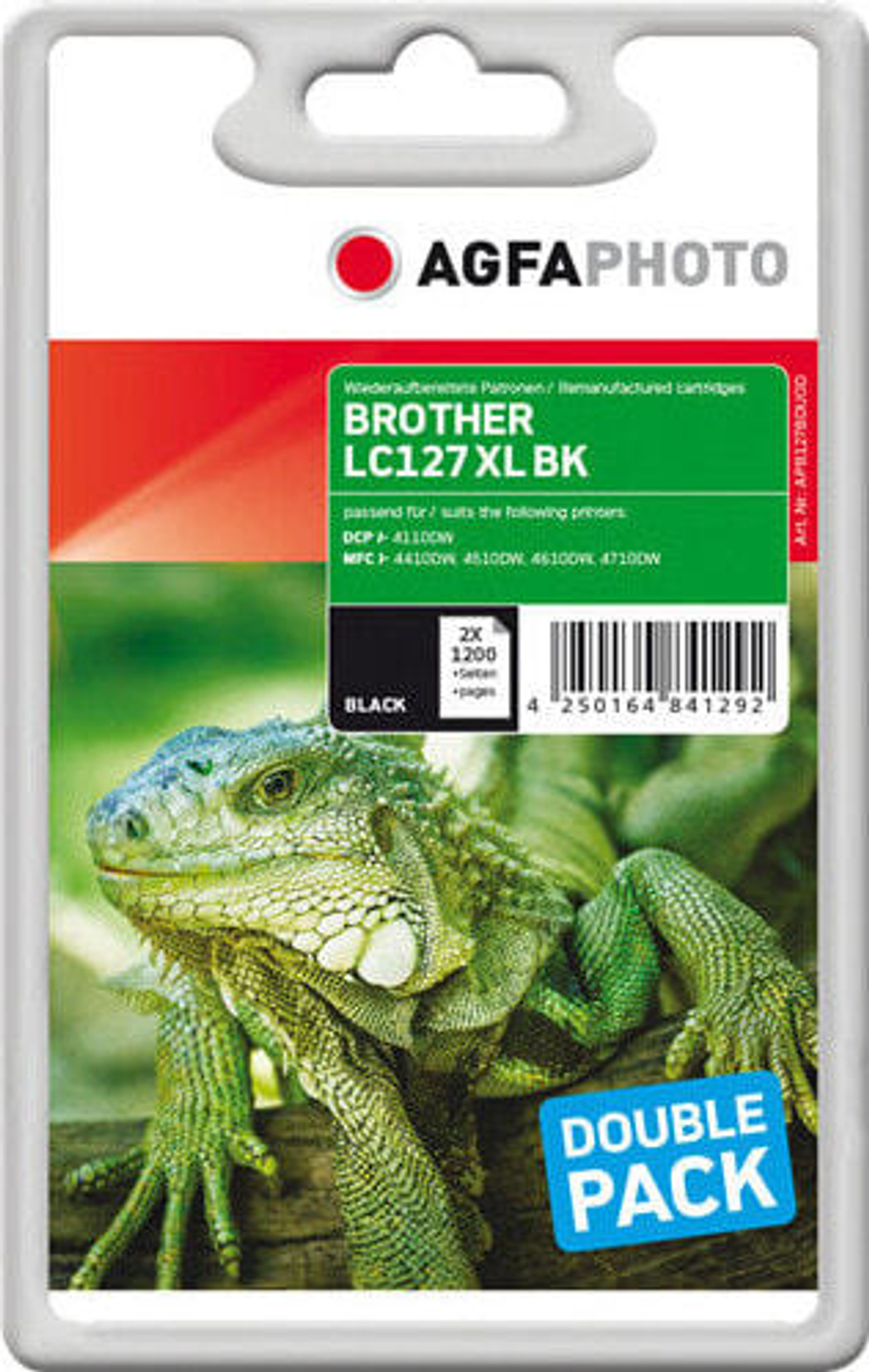 Картридж струйный черный 1 шт AgfaPhoto Holding GmbH APB127BDUOD