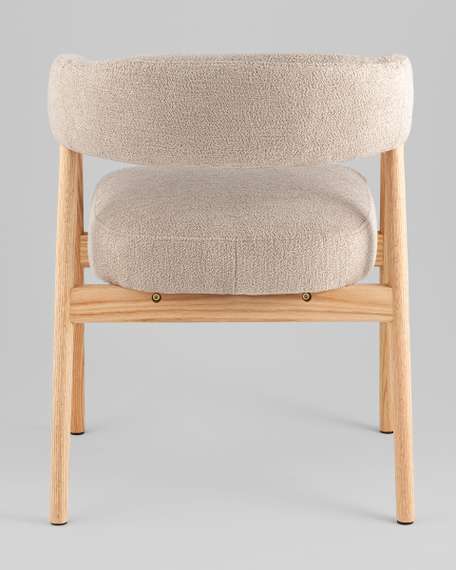 Стул обеденный Zubo с деревянными ножками бежевый