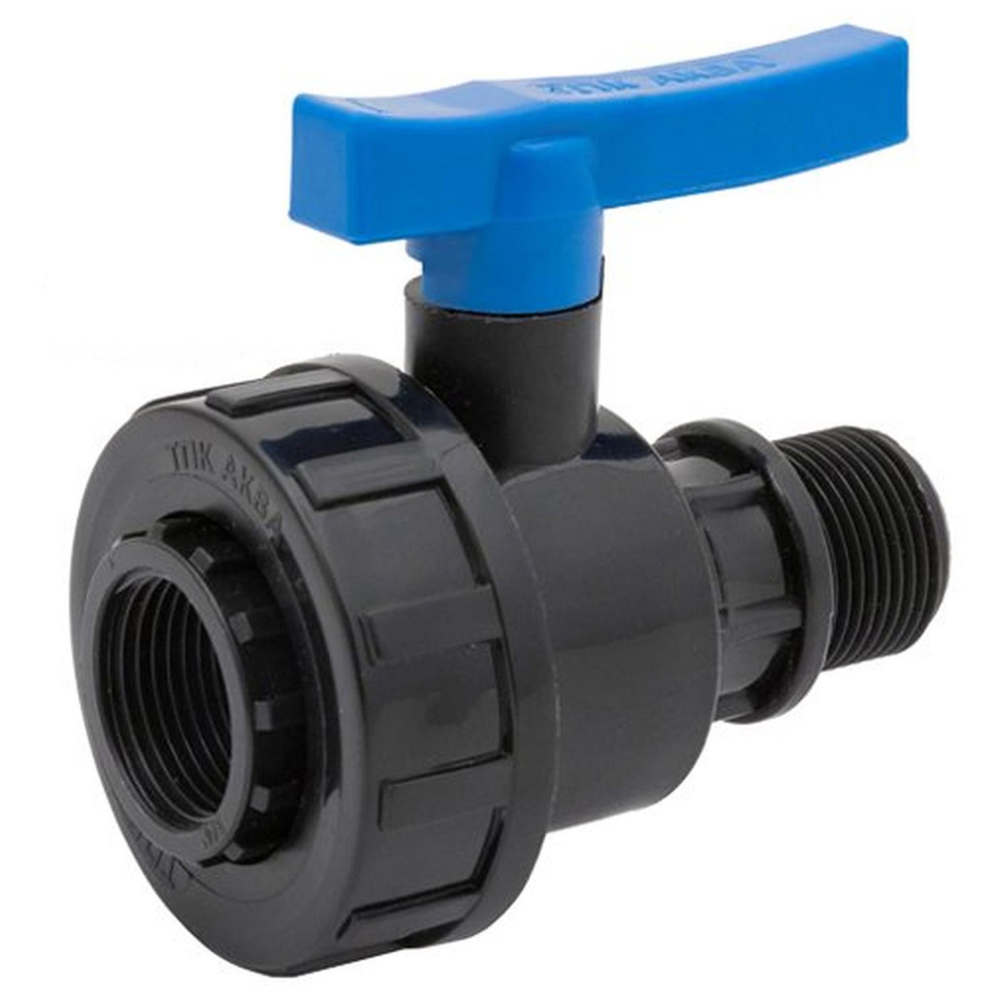 Кран шаровой ТПК-АКВА компрессионный ВР/НР 1 1/4" х 1", 552114101
