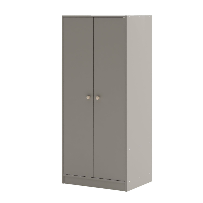 Шкаф для одежды, 74х55х175, Марм, распашной, в прихожую, со штангой и полкой, серый, Dipriz