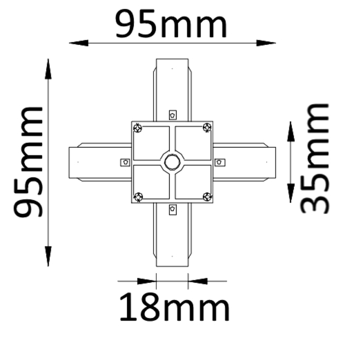 Соединитель X-образный Crystal Lux CLT 0.211 04 WH