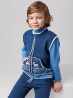 Жилетка вязаная на молнии