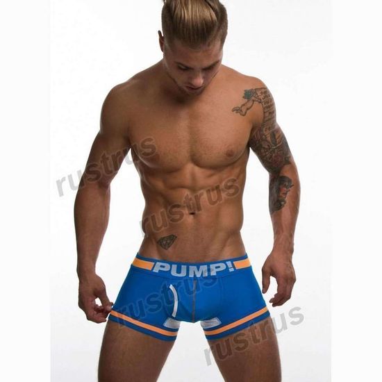 Мужские трусы боксеры в сетку синие Pump! H118-9