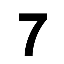 Цифра 7 для маркировки объёма секции цистерны