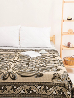 Покрывало "Рапсодия", гобеленовое, 1.5 спальное, бежевый/черный