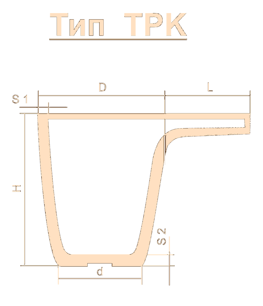 Тигель TPK 100 T Lн=260