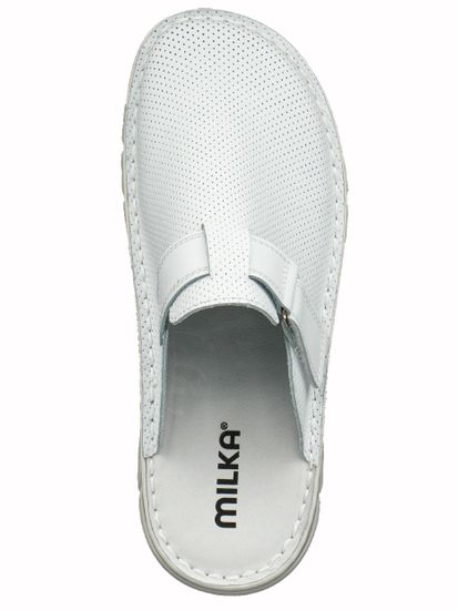 03 | "Duki" | Белые женские медицинские сабо натуральная кожа