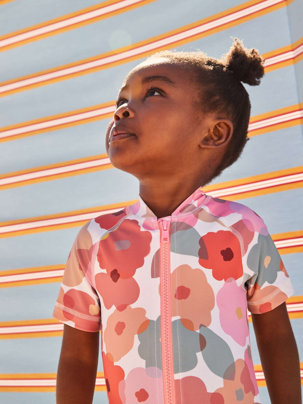 Купальник слитный на молнии для девочки Next E77-686, Розовый