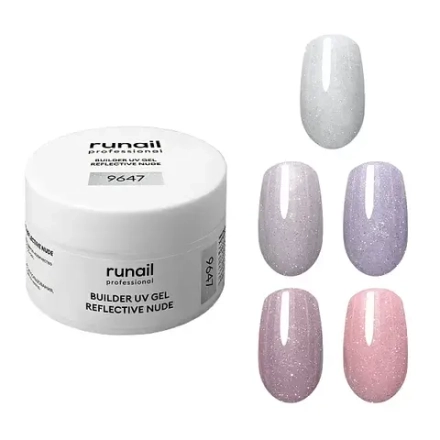 Моделирующий УФ-гель светоотражающий BUILDER UV GEL REFLECTIVE NUDE, 15г №9648