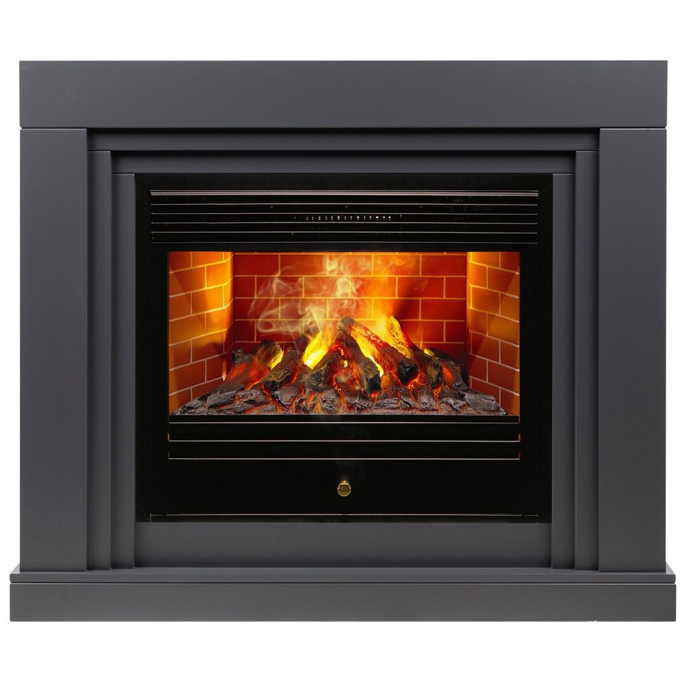 Электрокамин RealFlame Stanley 26 GR серый с очагом 3D Novara