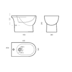 Биде "Art" напольное (подходит крепеж для скрытого монтажа) (Sanita Luxe)