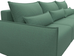 Диван угловой Лига-051 НПБ Лонг угол универсальный РОГОЖКА Амур 11 зеленый