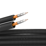 Электротруба ПНД гибкая гофрированная д. 20 мм, цвет черный, с кабелемПаракс РК 75-4,8-319, 100 м