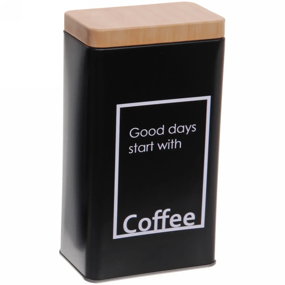 Банка для продуктов металлическая «Black style» 800мл 9*6*16см