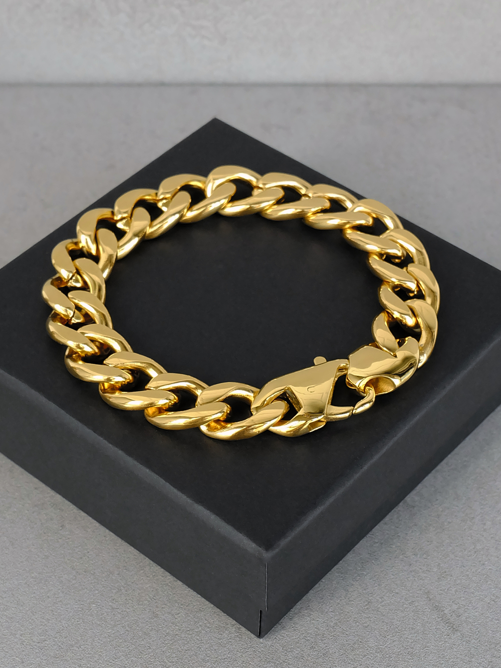 Мужской браслет из стали, панцирное плетение