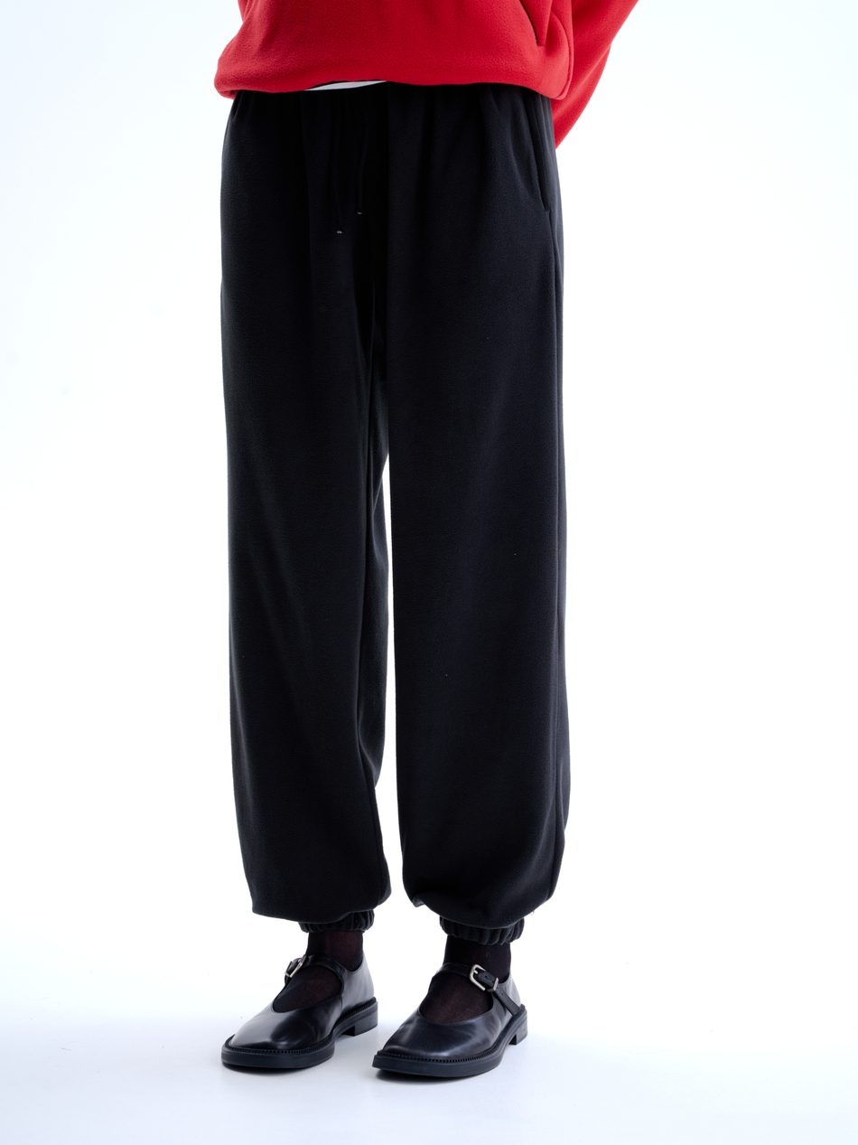 Брюки из флиса черные