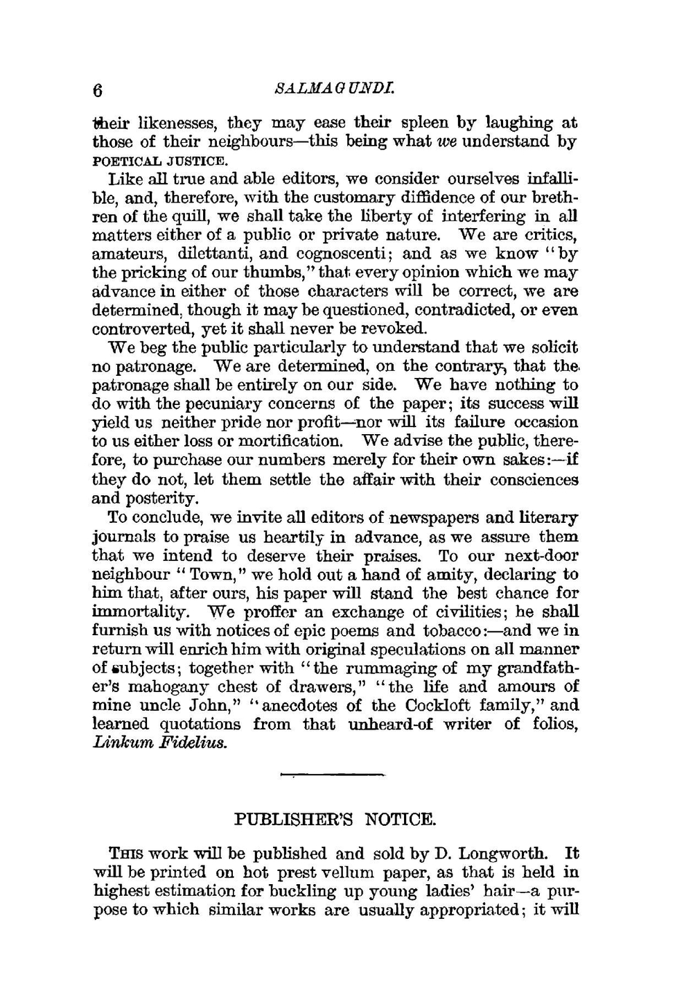 Salmagundi | Washington Irving