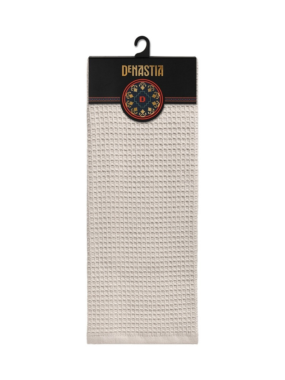 Полотенце кухонное DeNASTIA вафля/махра 470gsm 35x75, хлопок, серый