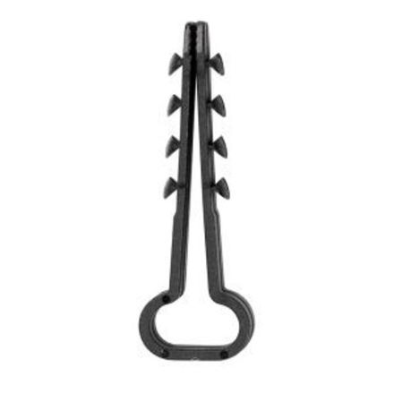 Дюбель-хомут нейлоновый прямоугольный REXANT 6-12 мм, черный, упаковка 100 шт.