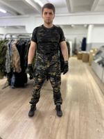 Костюм горка 6 весна-лето / черный мультикам 1 лайт