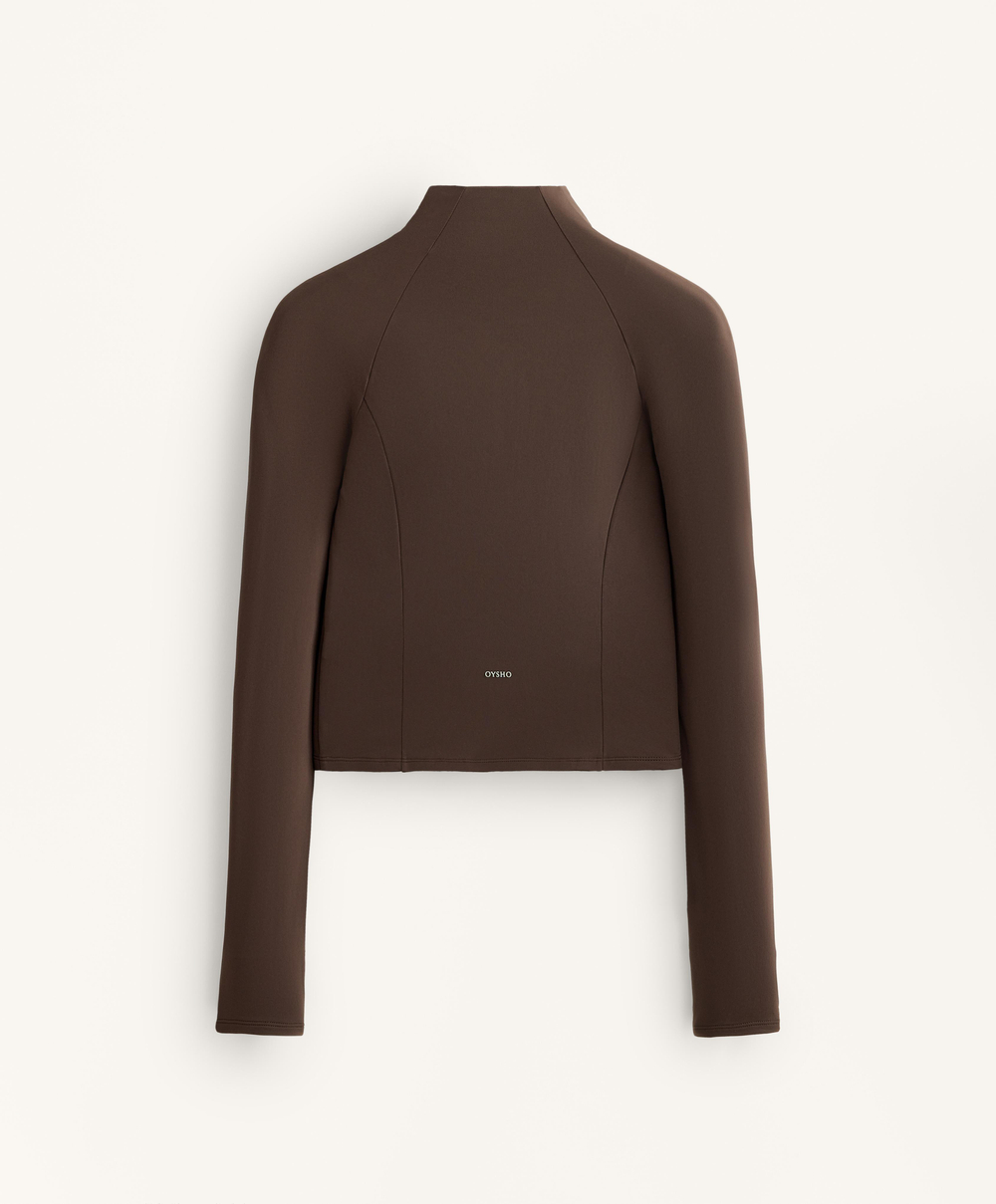 Oysho Легкая и теплая высокотехнологичная куртка, темно-коричневый