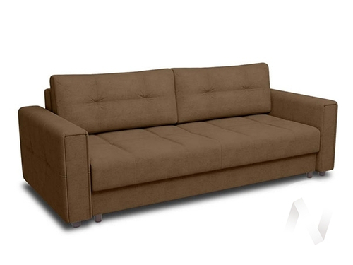 Диван прямой Манхеттен 2 (БД) тик-так LUMA 11 (коричневый)