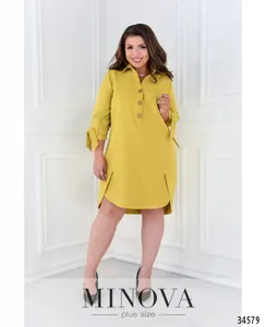 Платье 3127Б-горчичный Minova