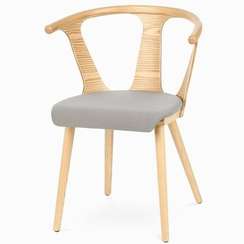 Стул Yard светлое дерево с серым сиденьем