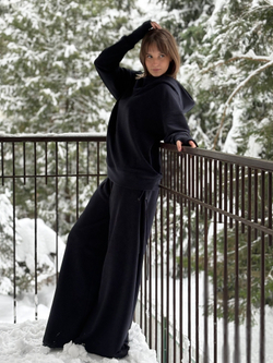 Палаццо со шнуровкой /петля /синий