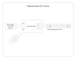 GS4101 5050 60Led/ 14W m/ 24V IP20 CCT 3000-6500K/ 5000*10*1.87mm (3 конт.)
