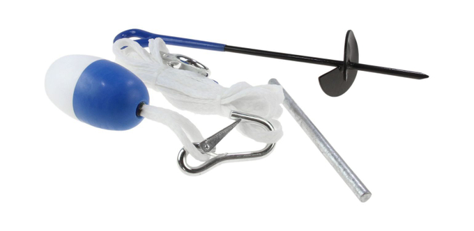 Якорь-бур с веревкой и поплавком