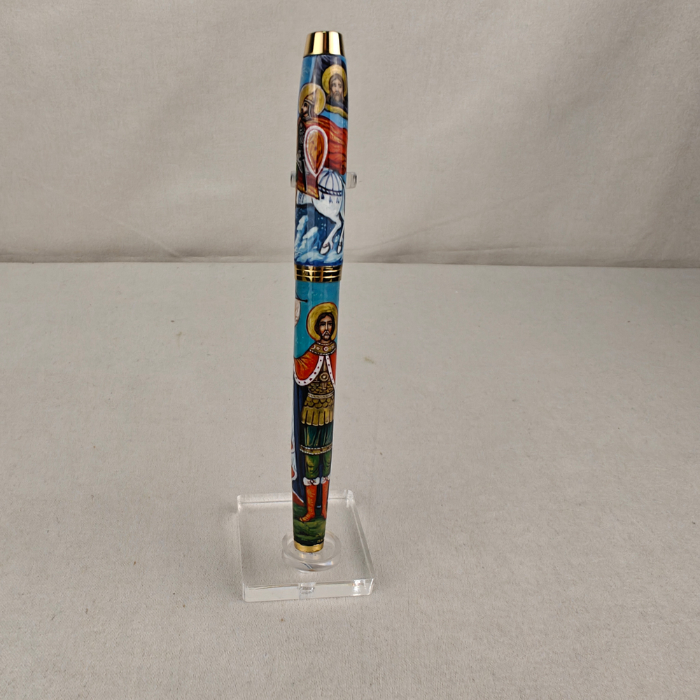Ручка с ручной росписью Палех "Александр Невский"