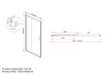 Душевая дверь Garda VDS-1G135CH, 1350, хром, стекло шиншилла, , шт
