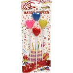 Набор свечей «Сердечки» 14 см (набор 4 шт)