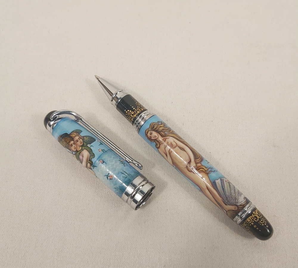 Коллекционная ручка с ручной росписью Палех "Рождение Венеры"