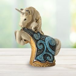 De Rosa Rinconada Статуэтка коллекционная Единорог голубой