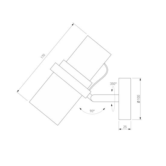 503111 / настенный светильник / черный