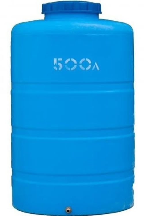 Ёмкость пластиковая пищевая АКПОЛ Н 500 л. вертикальная низкая  (76x76x127см;14кг;синий) - арт.555042