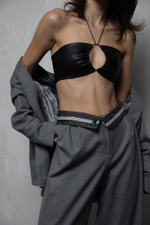 Топ-бандо из эко-кожи