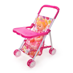 Коляска для куклы металл. сидячая с пупсом, пакет CS7877-2