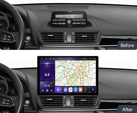 Магнитола для Mazda CX-4 2016-2024 - Carmedia lux-cx4/KP-13-464-S10 монитор 13" QLED+2K на Android 12, ТОП процессор, 4G SIM-слот, CarPlay, 4+64ГБ