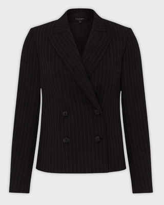 Жакет двубортный в полоску